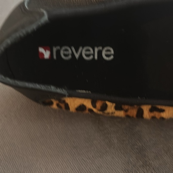 Revere Nairobi Ballet Leopard Print Black ballerina Flats size 40 - Picture 9 of 10